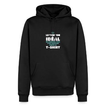 The ideal Uncle look no further is me - Men’s Premium Organic Hoodie - black - Front - Nico (187cm)