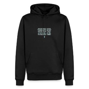 Un reportage de pure invention... Replique culte - Sweat à capuche Premium bio Homme - noir - Devant - Nico (187cm)