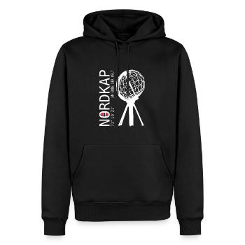 North Cape AT THE END OF THE WORLD Norway Norway - Men’s Premium Organic Hoodie - black - Front - Nico (187cm)