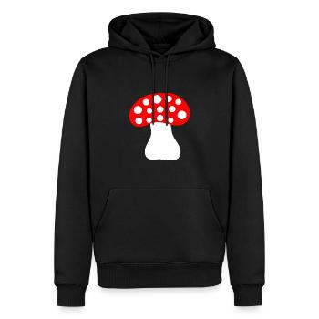 Toadstool, mushroom in the woods gift - Men’s Premium Organic Hoodie - black - Front - Nico (187cm)