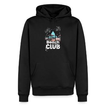 Strandclub-Paradies - Männer Premium Bio Hoodie - Schwarz - Vorne - Nico (187cm)
