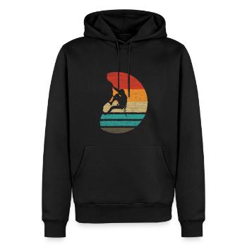 Klettern Retro Style Vintage - Männer Premium Bio Hoodie - Schwarz - Vorne - Nico (187cm)
