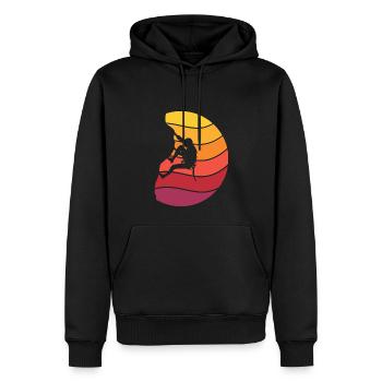 Klettern Retro Style Vintage - Männer Premium Bio Hoodie - Schwarz - Vorne - Nico (187cm)