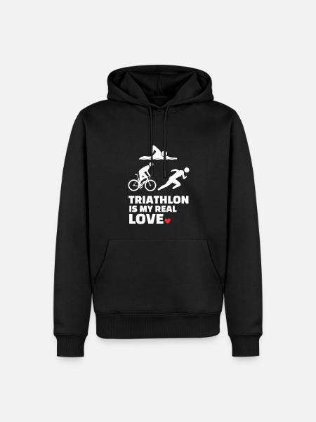 I love triathlon - Men’s Premium Organic Hoodie - black