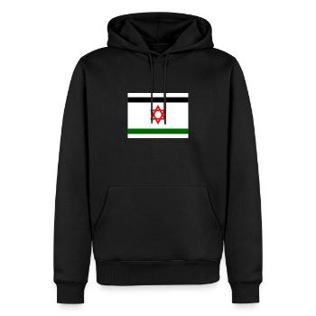 PAIX - Sweat à capuche Premium bio Homme - noir - Devant - Nico (187cm)