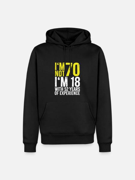 I'm not 70 - Ekologisk premiumluvtröja herr - svart
