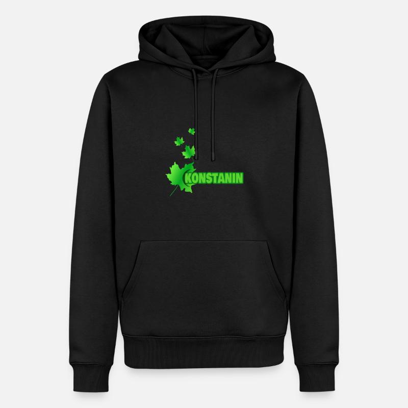 Feuille d’érable pour Konstantin - Sweat à capuche Premium bio Homme - noir