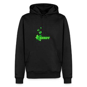 Nerd - Sweat à capuche Premium bio Homme - noir - Devant - Nico (187cm)