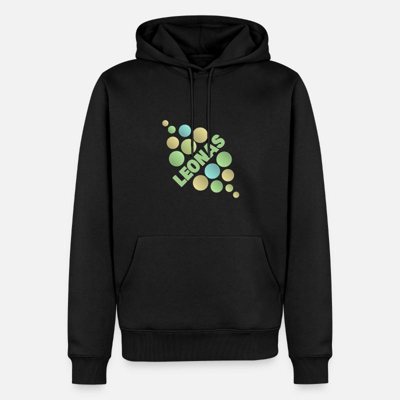 First name Leonas - Men’s Premium Organic Hoodie - black