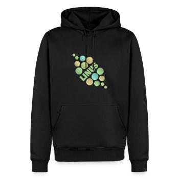 Geschenkidee Linus - Männer Premium Bio Hoodie - Schwarz - Vorne - Nico (187cm)