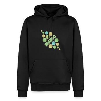 Vorname Mario - Männer Premium Bio Hoodie - Schwarz - Vorne - Nico (187cm)