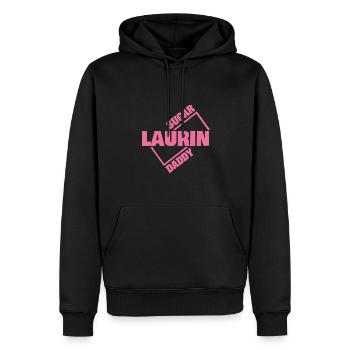 Laurin : Sugar Daddy - Sweat à capuche Premium bio Homme - noir - Devant - Nico (187cm)