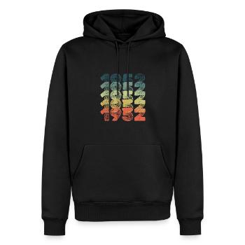 Birthday 1952 - Männer Premium Bio Hoodie - Schwarz - Vorne - Nico (187cm)