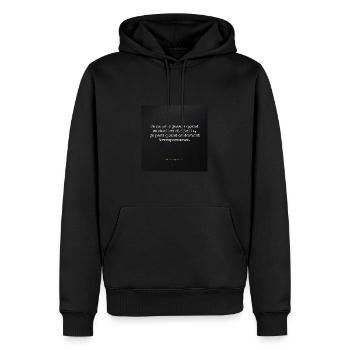 je ne pars jamais quand... - Sweat à capuche Premium bio Homme - noir - Devant - Nico (187cm)