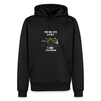 Lustiger Radfahrer Spruch Radsportler E-Bike - Männer Premium Bio Hoodie - Schwarz - Vorne - Nico (187cm)