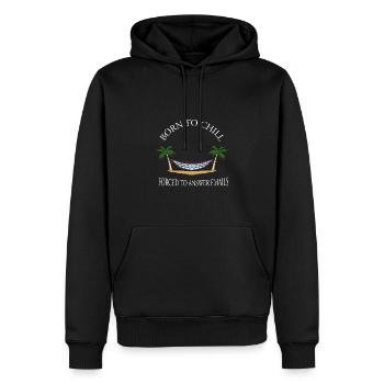 Born To Chill Forcé de répondre aux e-mails Hamac - Sweat à capuche Premium bio Homme - noir - Devant - Nico (187cm)