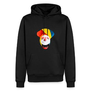 Clown Abstrakt - Männer Premium Bio Hoodie - Schwarz - Vorne - Nico (187cm)