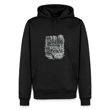 Schönheit ist mein Geschäft - Männer Premium Bio Hoodie - Schwarz - Vorne - Nico (187cm)