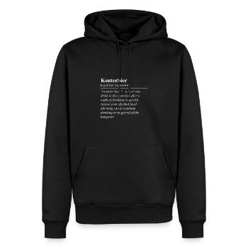 Comptoir Bière Drôle Idiome Allemand - Sweat à capuche Premium bio Homme - noir - Devant - Nico (187cm)