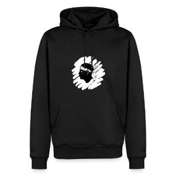Drapeau Corse Drapeau Corse Corse - Sweat à capuche Premium bio Homme - noir - Devant - Nico (187cm)