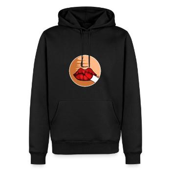 Rote Lippen Kosmetikerin Gift - Männer Premium Bio Hoodie - Schwarz - Vorne - Nico (187cm)