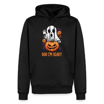 Halloween Boo J’ai peur - Sweat à capuche Premium bio Homme - noir - Devant - Nico (187cm)