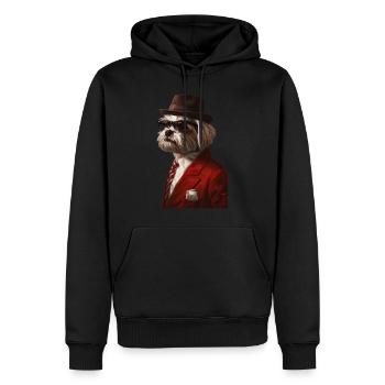 Havaneser - Männer Premium Bio Hoodie - Schwarz - Vorne - Nico (187cm)