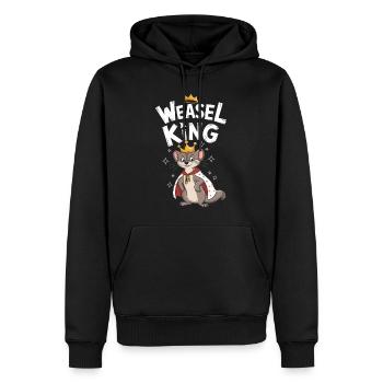 Wiesel - Männer Premium Bio Hoodie - Schwarz - Vorne - Nico (187cm)