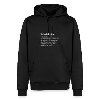 Penseur à temps partiel Idiome allemand drôle - Sweat à capuche Premium bio Homme - noir - Devant - Nico (187cm)