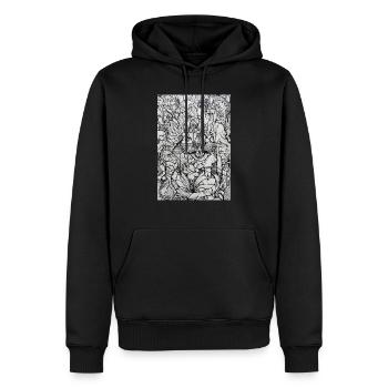 Psychedelic Vision - Männer Premium Bio Hoodie - Schwarz - Vorne - Nico (187cm)