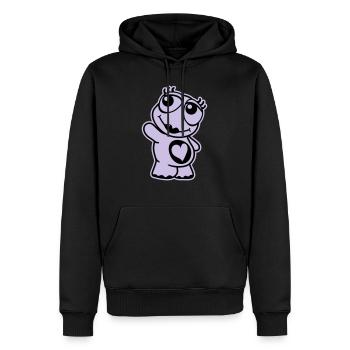 Turtle - Männer Premium Bio Hoodie - Schwarz - Vorne - Nico (187cm)