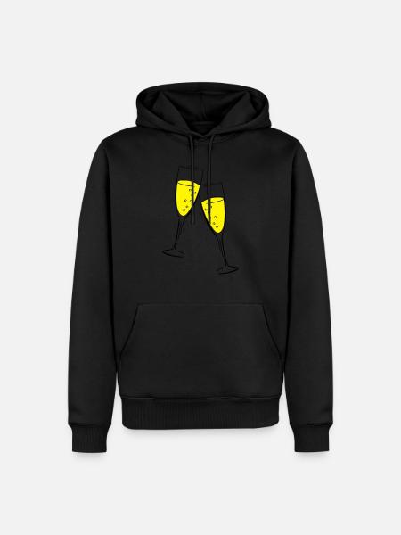 sekt design glas - Männer Premium Bio Hoodie - Schwarz