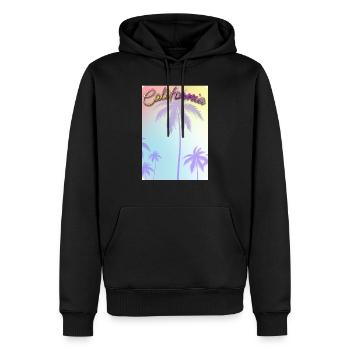 Californie - Sweat à capuche Premium bio Homme - noir - Devant - Nico (187cm)