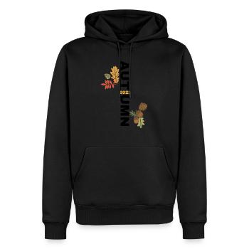 Collection pour l’automne, inscription simple pour cette année 2022 - Sweat à capuche Premium bio Homme - noir - Devant - Nico (187cm)