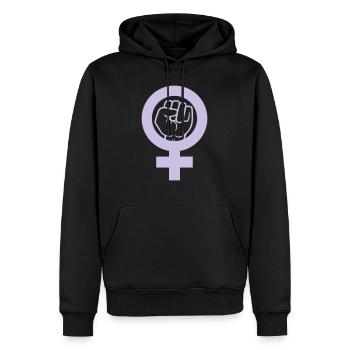 Rébellion Faust Symbole féministe - Sweat à capuche Premium bio Homme - noir - Devant - Nico (187cm)