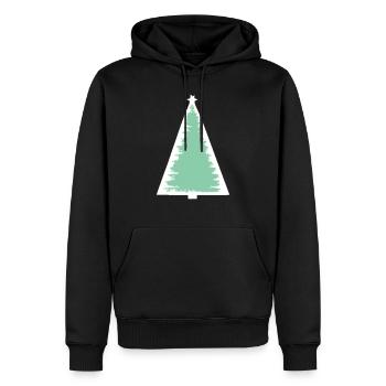 Arbre de Noël Arbre de Noël Vecteur d’hiver 8 - Sweat à capuche Premium bio Homme - noir - Devant - Nico (187cm)
