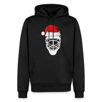 Xmas Weihnachtsmannmütze Weihnachten Eishockey - Männer Premium Bio Hoodie - Schwarz - Vorne - Nico (187cm)