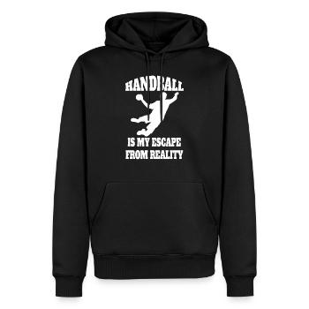 Handball player Handball player Handball player Handball - Men’s Premium Organic Hoodie - black - Front - Nico (187cm)