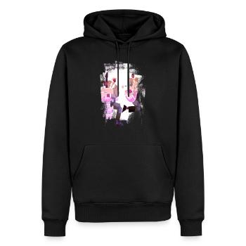 Musique rétro heavy metal Hard Rock Punk vinyle pop - Sweat à capuche Premium bio Homme - noir - Devant - Nico (187cm)