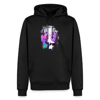 Musique rétro heavy metal Hard Rock Punk vinyle pop - Sweat à capuche Premium bio Homme - noir - Devant - Nico (187cm)