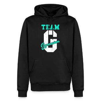 Team G Gymnasium - Schulkind Schulwechsel Geschenk - Männer Premium Bio Hoodie - Schwarz - Vorne - Nico (187cm)