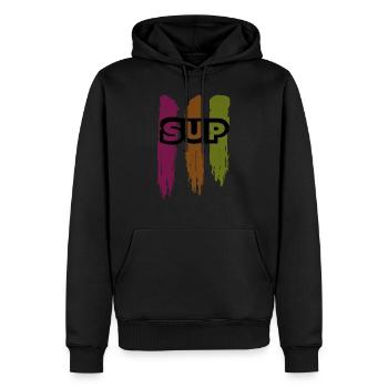 Skateboard SUP Surfing - Men’s Premium Organic Hoodie - black - Front - Nico (187cm)