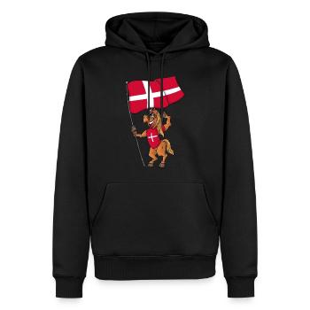 Dänemark Fan Pferd - Männer Premium Bio Hoodie - Schwarz - Vorne - Nico (187cm)