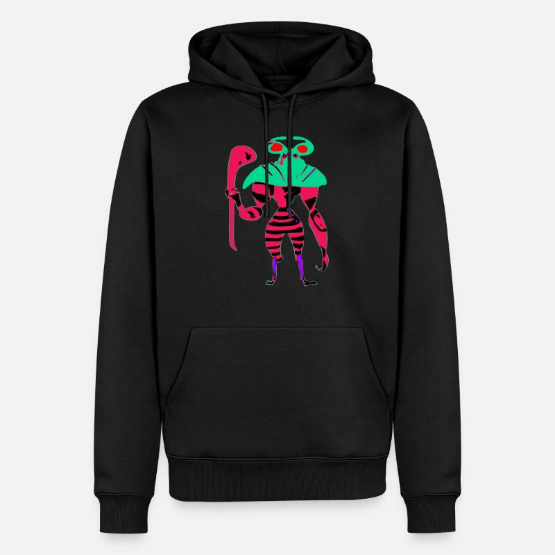 Exo le gentil alien - Sweat à capuche Premium bio Homme - noir