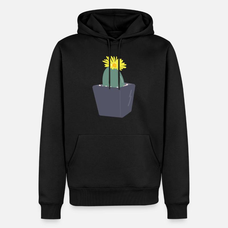 Lithops Blüte3 - Männer Premium Bio Hoodie - Schwarz