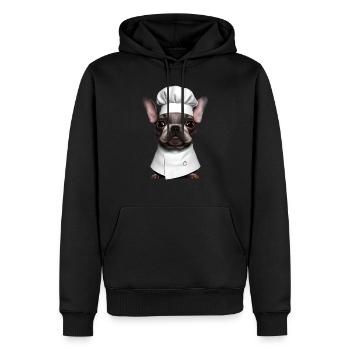Bulldog Dogs Restaurateur Dog Owner Dog Cooks - Sweat à capuche Premium bio Homme - noir - Devant - Nico (187cm)