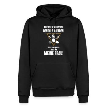 Lustige Rentner Sprüche zum Verschenken - Männer Premium Bio Hoodie - Schwarz - Vorne - Nico (187cm)