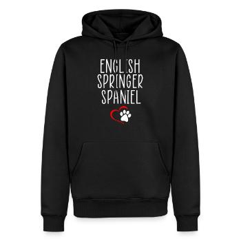 Citation springer anglaise - Sweat à capuche Premium bio Homme - noir - Devant - Nico (187cm)