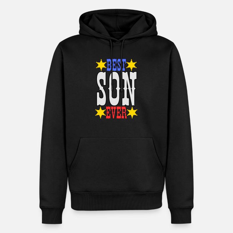 Bester Junge aller Zeiten - Männer Premium Bio Hoodie - Schwarz