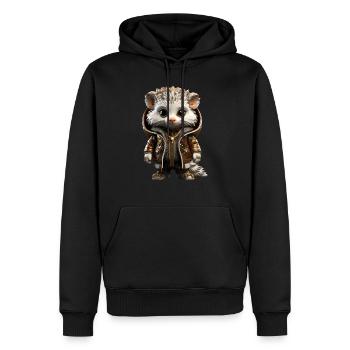 Mister Spike - Männer Premium Bio Hoodie - Schwarz - Vorne - Nico (187cm)